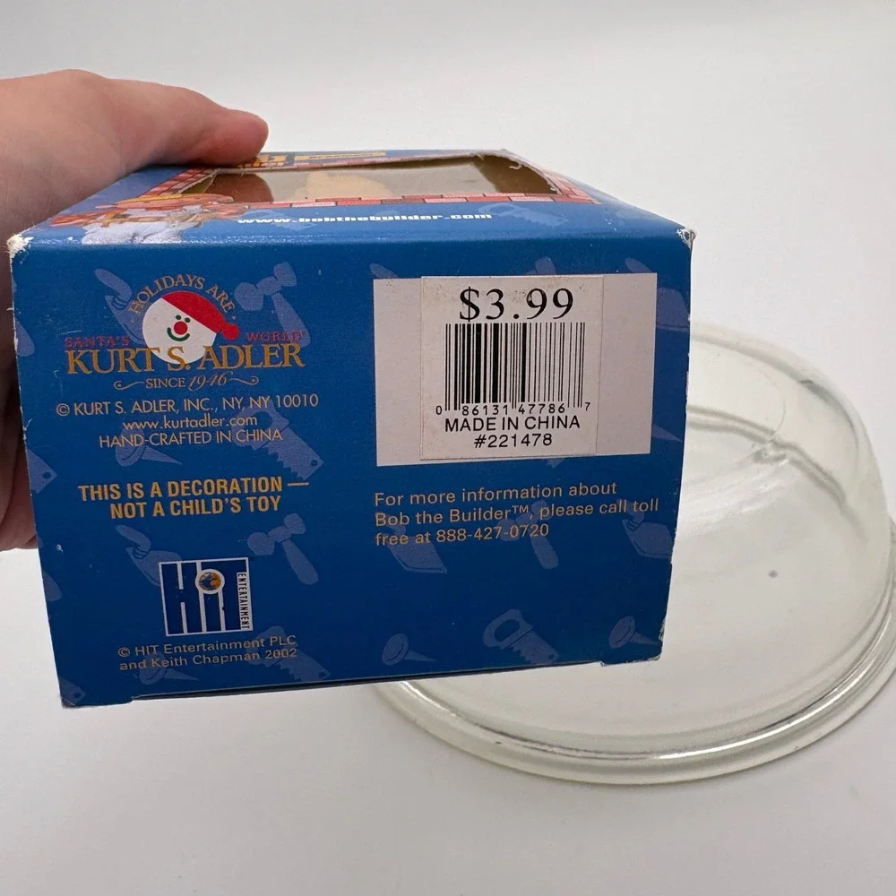 Bob the Builder Kurt S Adler Christmas Ornament Vintage Paint handyman 2002 Fig